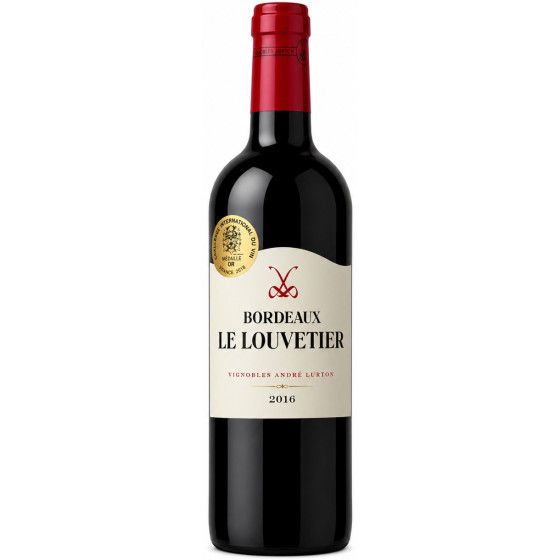 BOUTEILLE DE VIN BORDEAUX LE LOUVETIER 75CL
