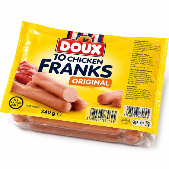 SAUCISSE POULET DOUX X3 340G