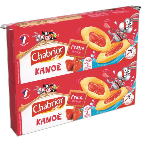 BISCUITS KANOE FRAISE CHABRIOR 2 PAQUETS DE 120G