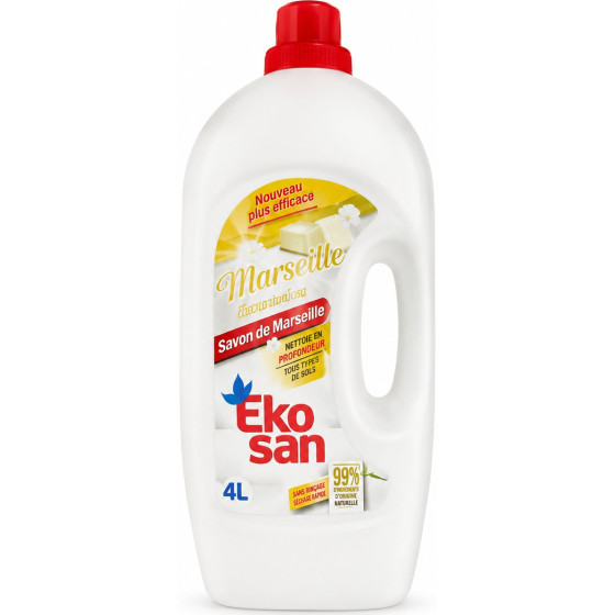 LESSIVE LIQUIDE SAVON DE MARSEILLE EKOSAN 4L