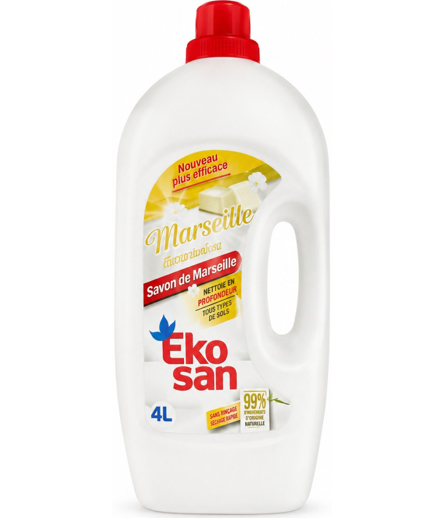 LESSIVE LIQUIDE SAVON DE MARSEILLE EKOSAN 4L