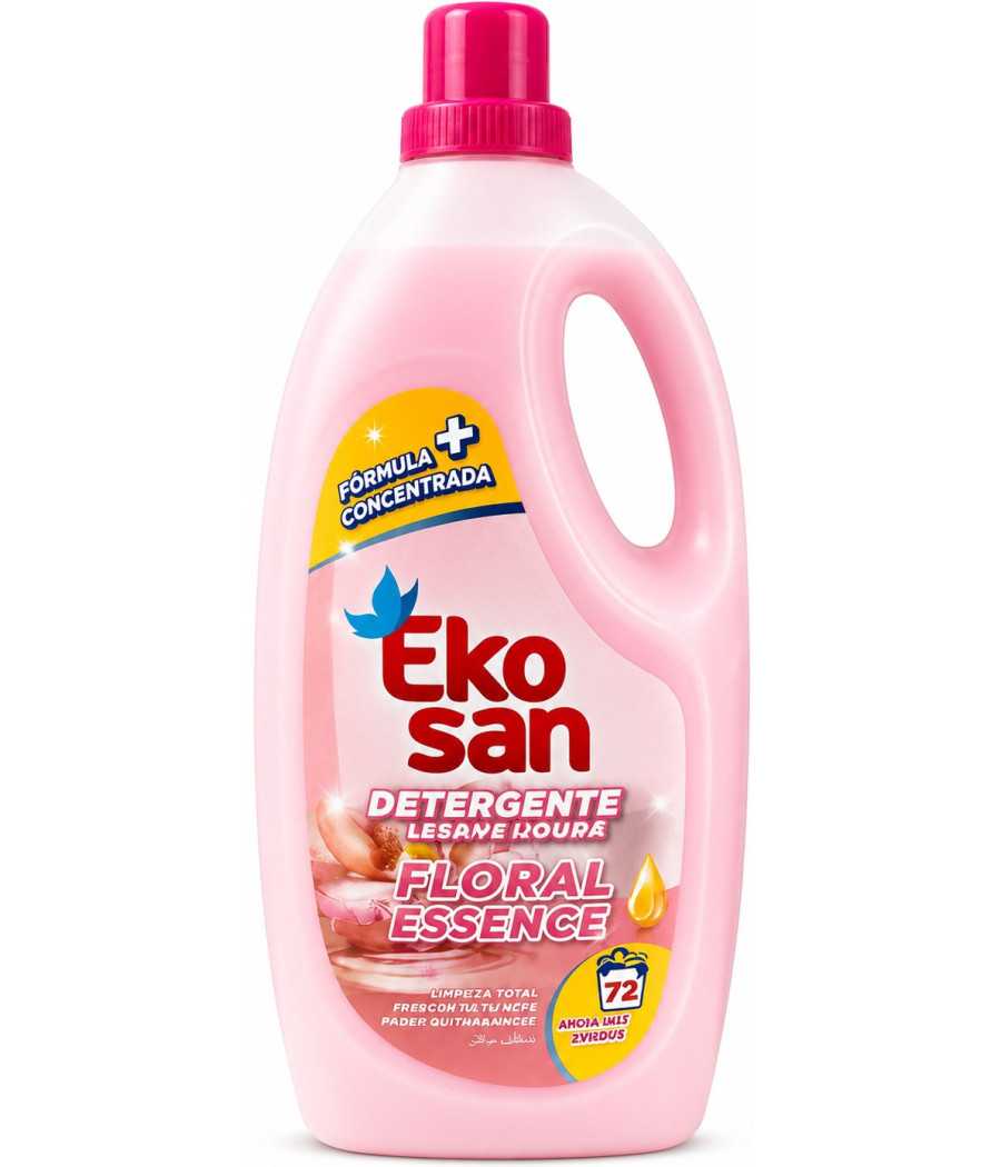 LESSIVE LIQUIDE FLORAL ESSENCE EKOSAN 4L