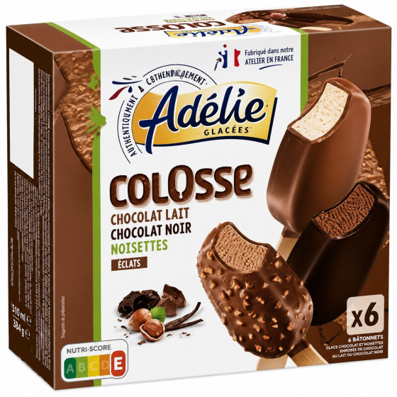 GLACES MINI BATÔNNETS COLOSSE ADELIE 6X60ML