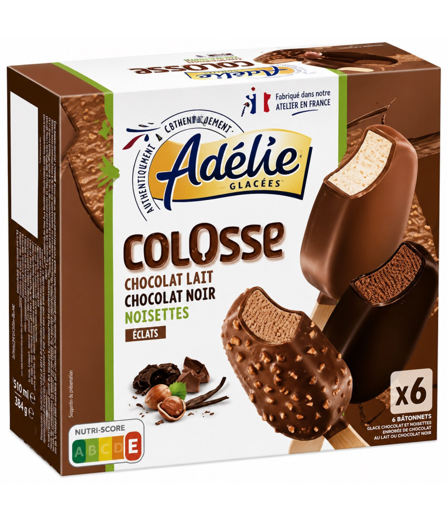 GLACES MINI BATÔNNETS COLOSSE ADELIE 6X60ML