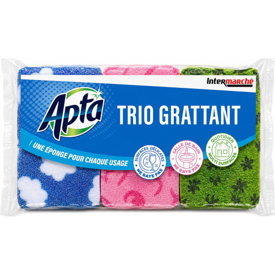 ÉPONGE APTA TRIO GRATTANT X3