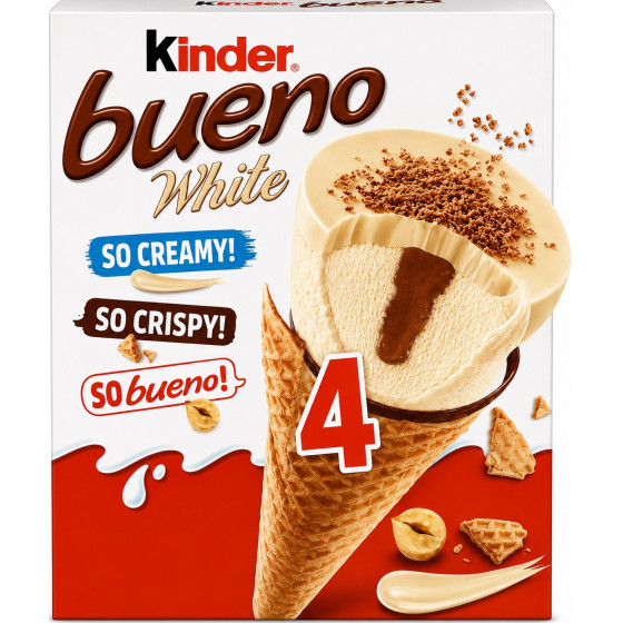 GLÂCES CÔNES KINDER BUENO WHITE CHOCOLAT BLANC 248G
