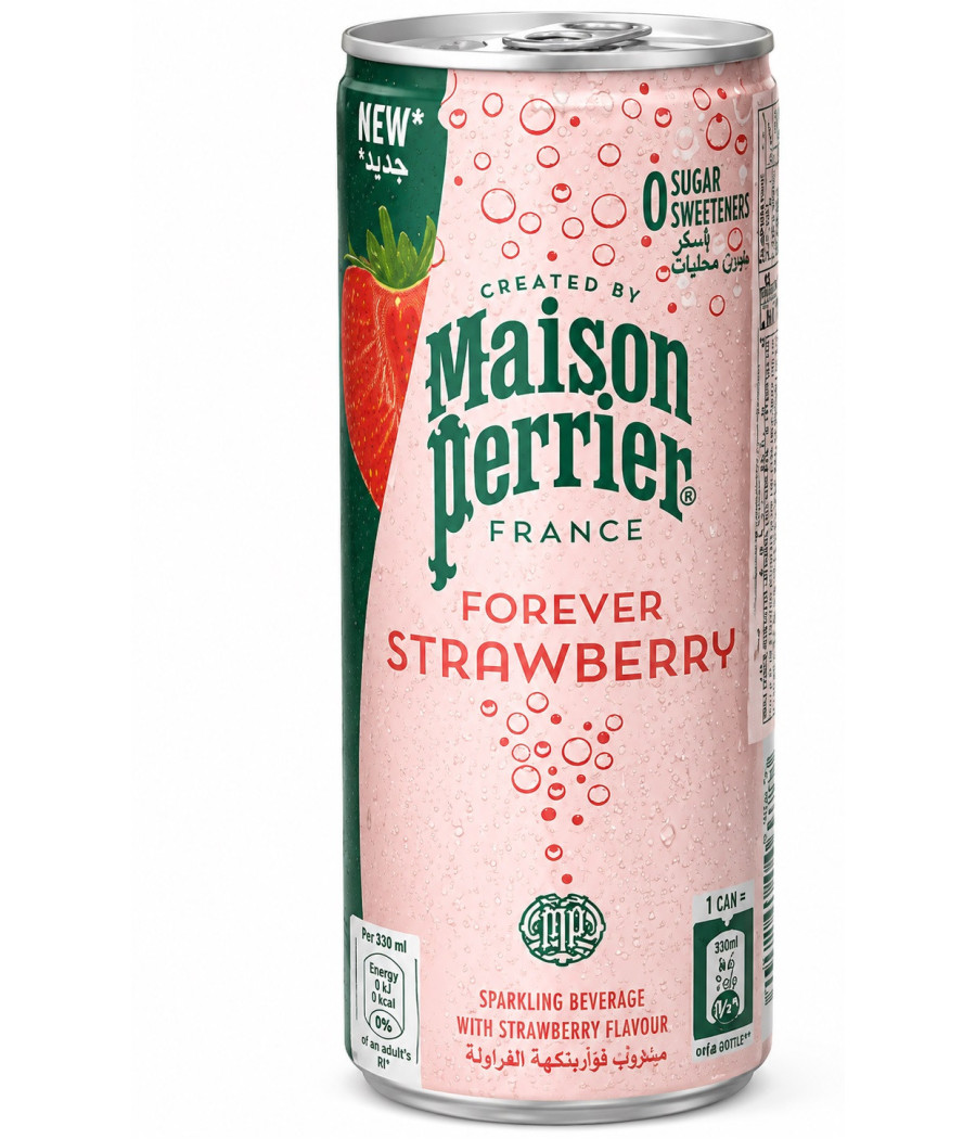 EAU GAZEUSE PERRIER FOREVER FRAISE 25CL