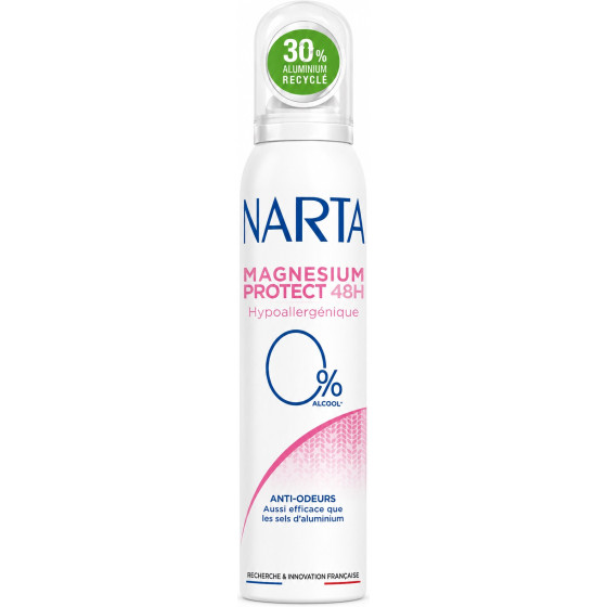 DÉODORANT SPRAY NARTA MAGNESIUM PROTECTION HYPOALLERGÉNIQUE 48H 150ML