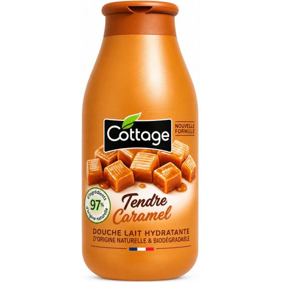 GEL DOUCHE LAIT HYDRATANTE TENDRE CARAMEL 250ML COTTAGE