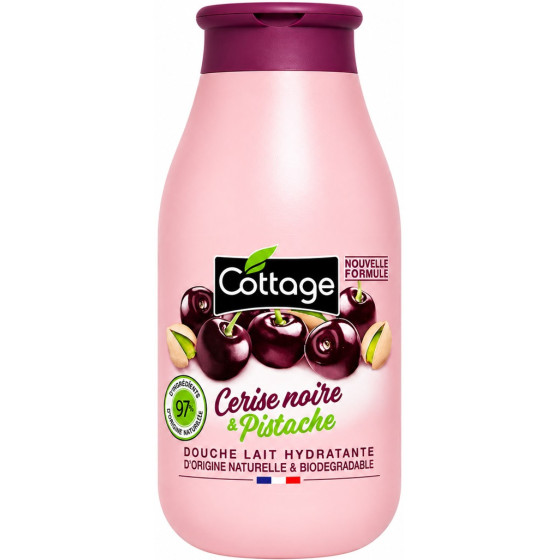 GEL DOUCHE COTTAGE CERISE NOIR PISTACHE HYDRATANT 250ML
