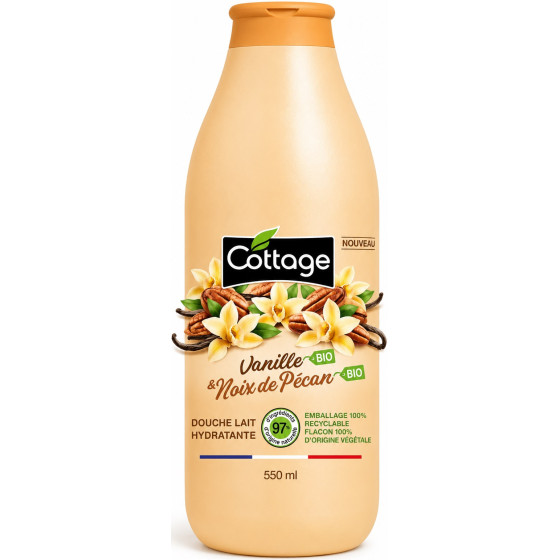 DOUCHE LAIT HYDRATANTE VANILLE & NOIX DE  PECAN COTTAGE 550ML