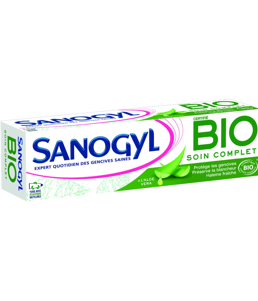 DENTIFRICE SANOGYL SOIN COMPLET HALEINE FRAICHE ALOE VERA BIO 75ML
