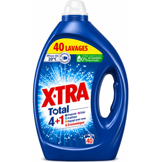 LESSIVE LIQUIDE TOTAL  4+1 X.TRA 1.80L
