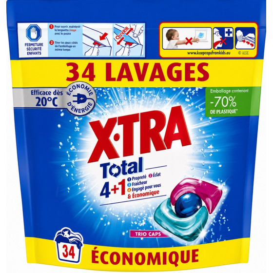 LESSIVE CAPSULES TOTAL  4+1  X.TRA