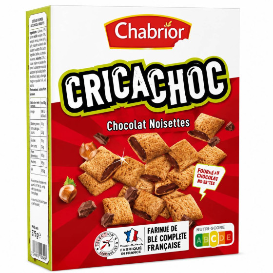 CEREALES CRICACHOC CHOCOLAT NOISETTE CHABRIOR 400G