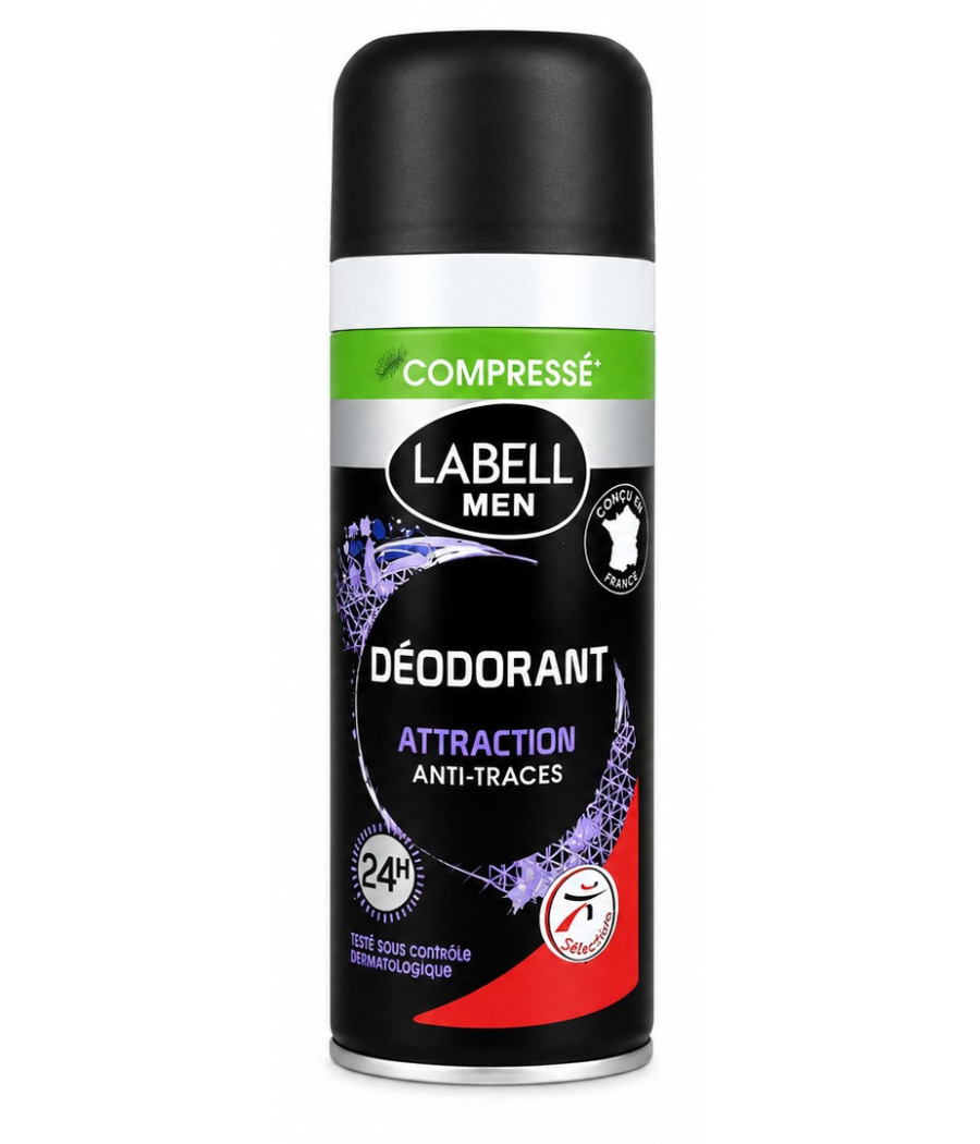 DEODORANT  MEN ATTRACTION  ANTI-TRACES 100ML LABELL