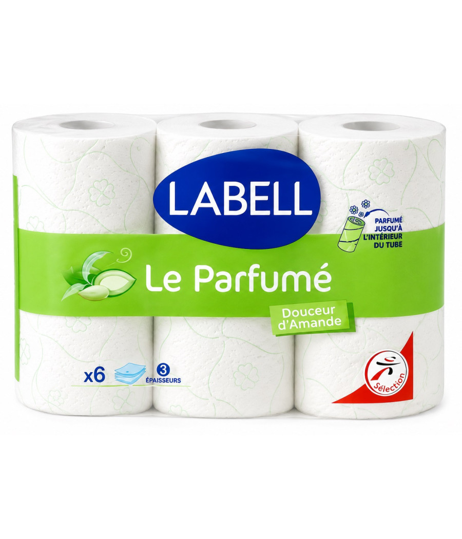 PAPIER TOILETTE PARFUMÉ AMANDE LABELL X6