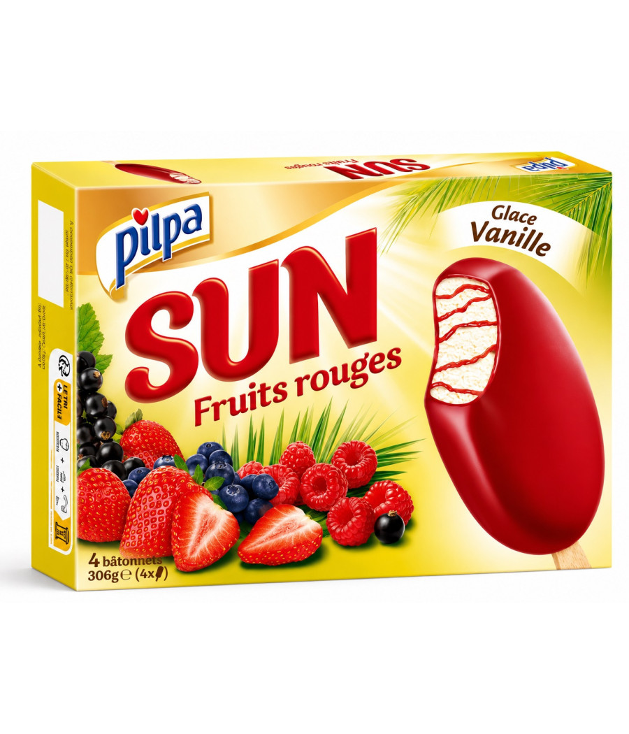 GLÂCES SUN FRUITS ROUGES VANILLE 306G