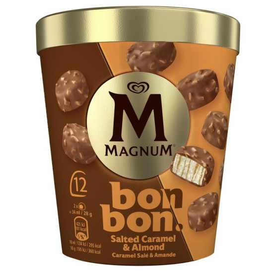 BONBON MAGNUM CARAMEL SALÉ AMANDES 168G