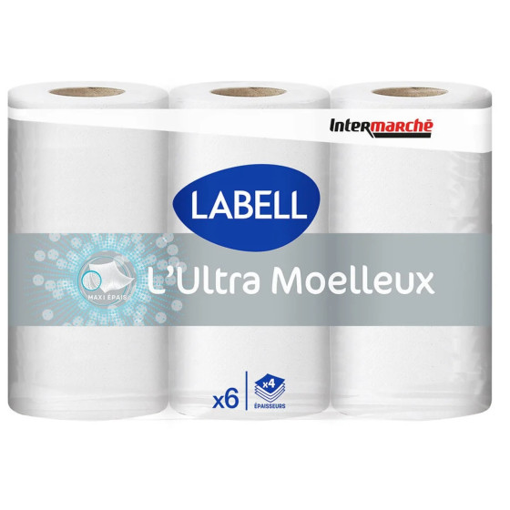 PAPIER TOILETTE LABELL L'ULTRA MOELLEUX 4PX6