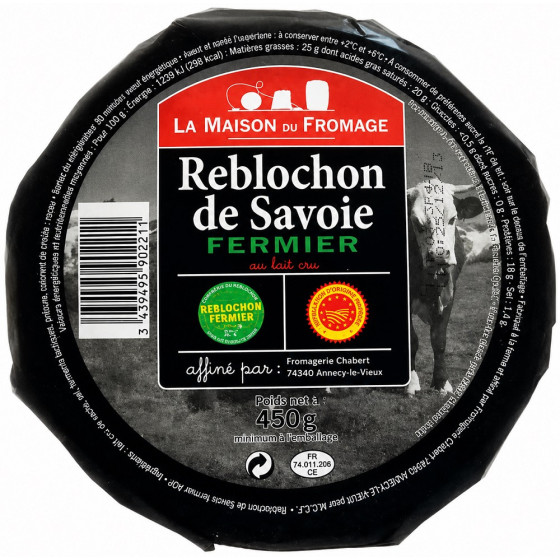 REBLOCHON LA MAISON DU FROMAGE FERMIER AOP 450G