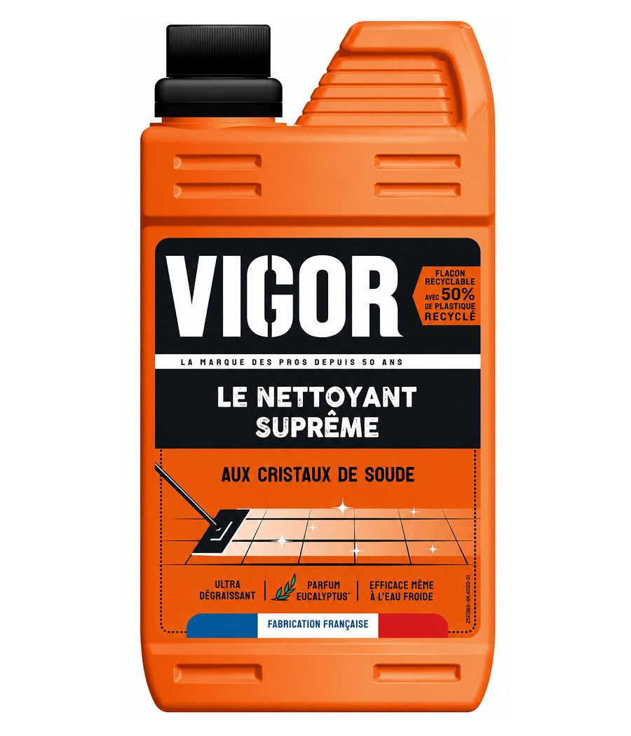NETTOYANT MÉNAGE SUPRÊME AUX CRISTAUX DE SOUDE VIGOR 1L