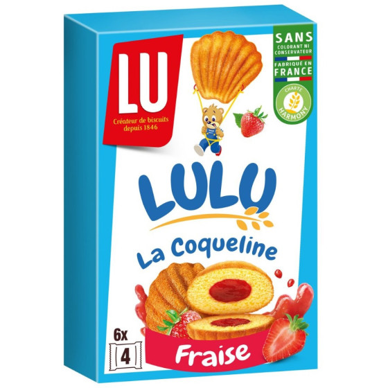 GATEAUX FOURRES A LA FRAISE LA COQUELINE LU 165G