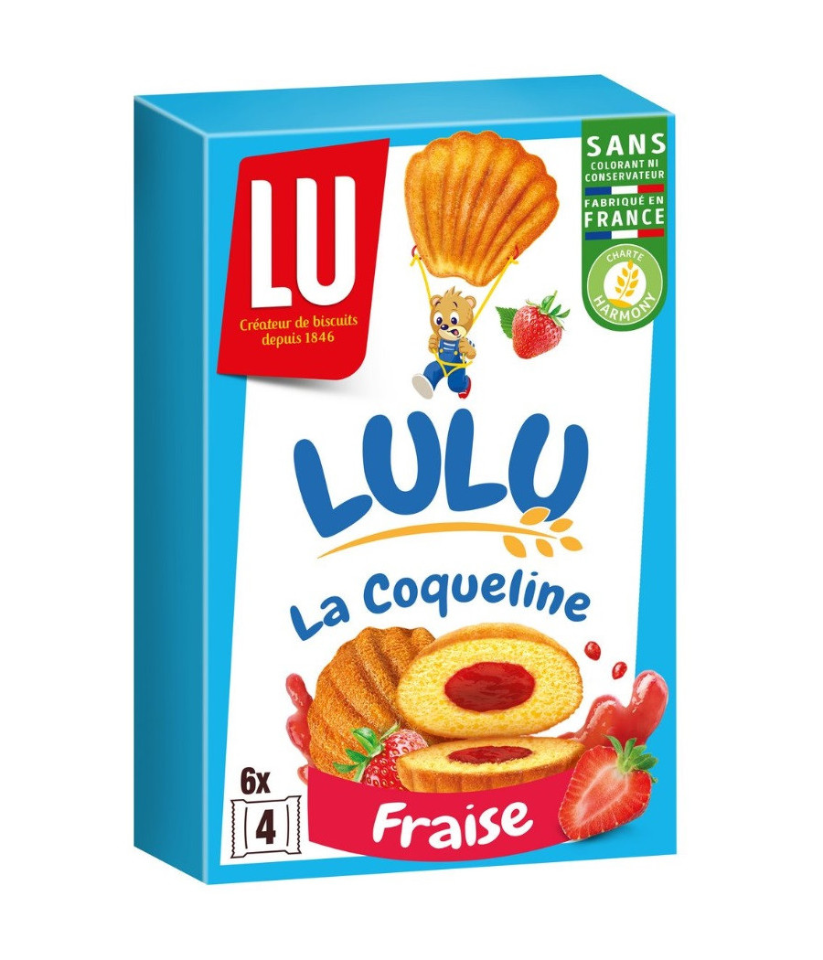 GATEAUX FOURRES A LA FRAISE LA COQUELINE LU 165G