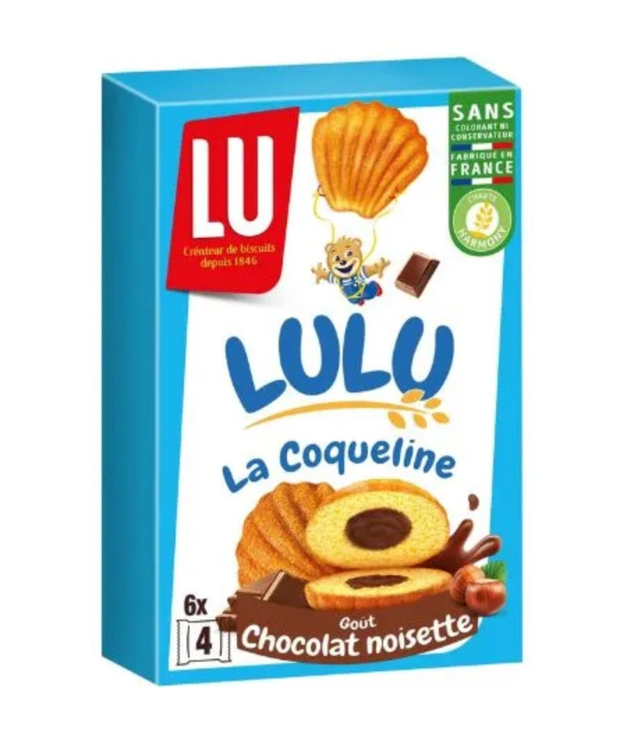 GATEAUX FOURRES AU CHOCOLAT NOISETTE LA COQUELINE LU 165G