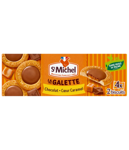 GALETTE CHOCOLAT - COEUR CARAMEL ST MICHEL  98G