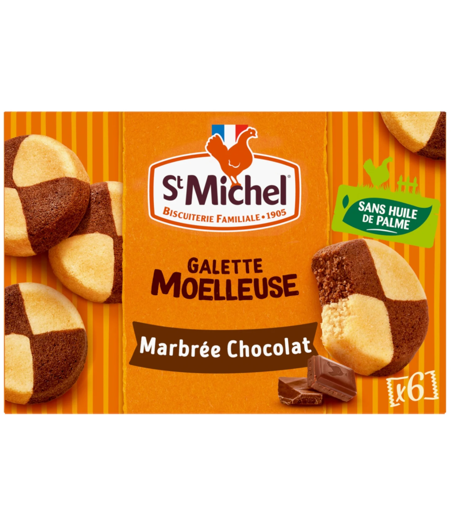 GALETTE MOELLEUSE MARBREE CHOCOLAT ST MICHEL 180G