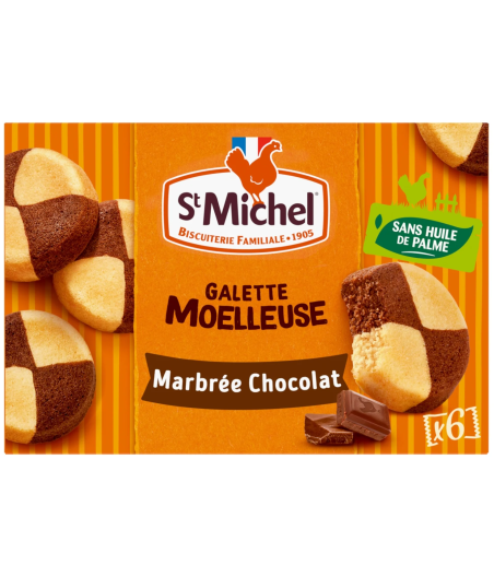 GALETTE MOELLEUSE MARBREE CHOCOLAT ST MICHEL 180G