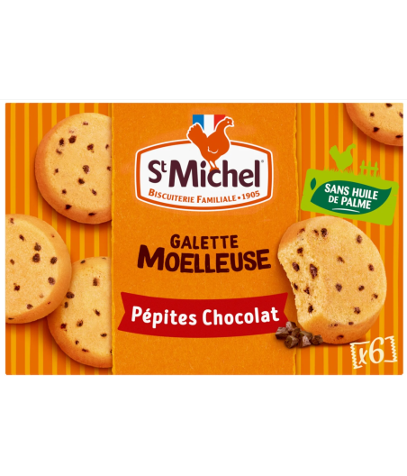GALETTE MOELLEUSE PEPITES DE CHOCOLAT ST MICHEL 180G