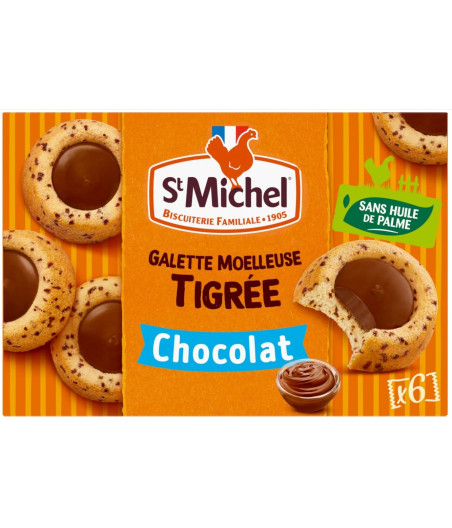 GALETTE MOELLEUSE TIGREE AU CHOCOLAT ST MICHEL 180G