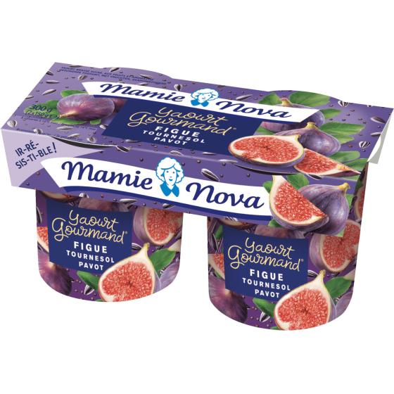 YAOURTS GOURMAND FIGUE TOURNESOL PAVOT MAMIE NOVA 2X150G