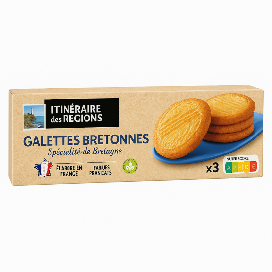 GALETTES BRETONNES AU BEURRE SPECIALITE DE PONT-AVEN INTERMACHE  100G