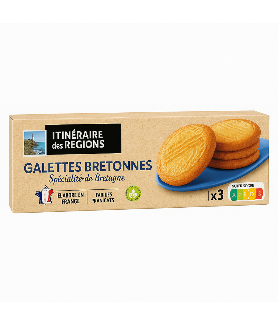 GALETTES BRETONNES AU BEURRE SPECIALITE DE PONT-AVEN INTERMACHE  100G