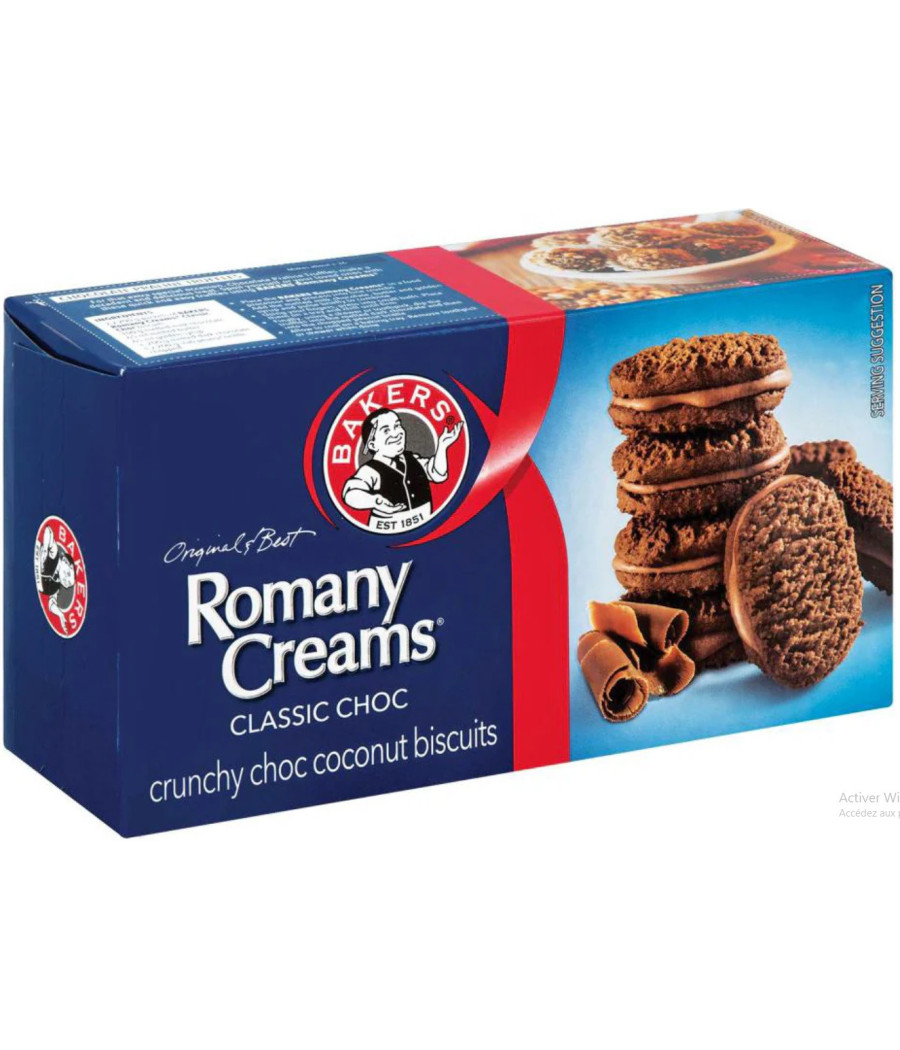 BISCUITS ROMANY CREAMS CLASSIC CHOC BAKERS 200G