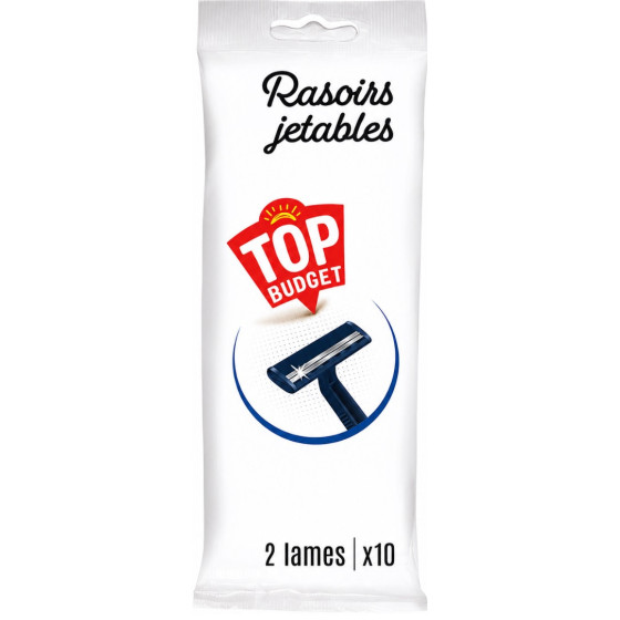 RASOIR JETABLE TOP BUDGET 2 LAMES X10