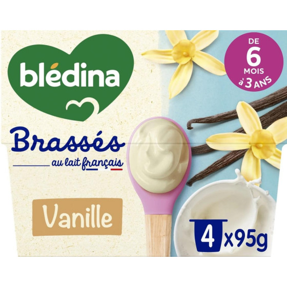 DESSERT LACTES BRASSES VANILLE COUPELLE BEBE  BLEDINA 4X95G