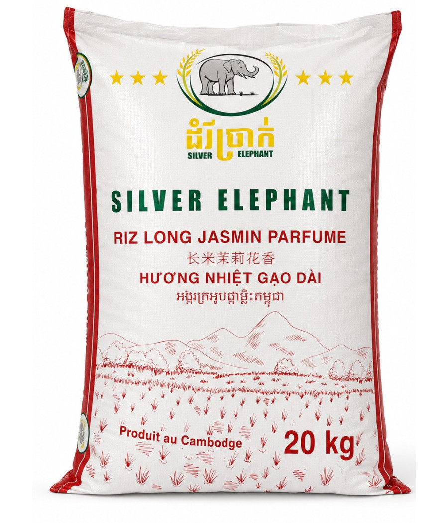 RIZ LONG JASMIN 20KG SILVER ELEPHANT