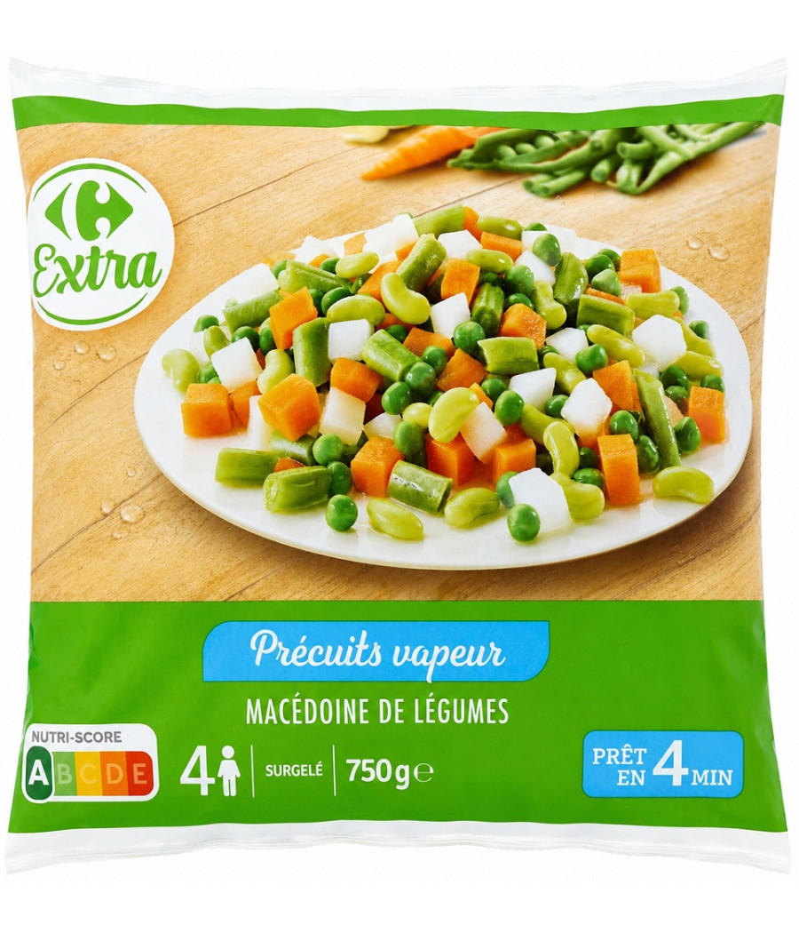 LÉGUMES CARREFOUR EXTRA MACÉDOINE DE SURGELÉES 750G
