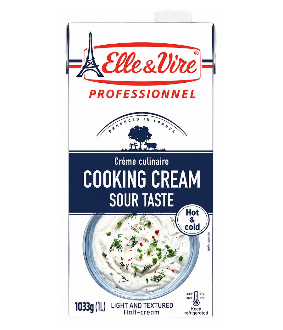 CRÈME CULINAIRE ELLE & VIRE COOKING CREAM SOUR TASTE 1L