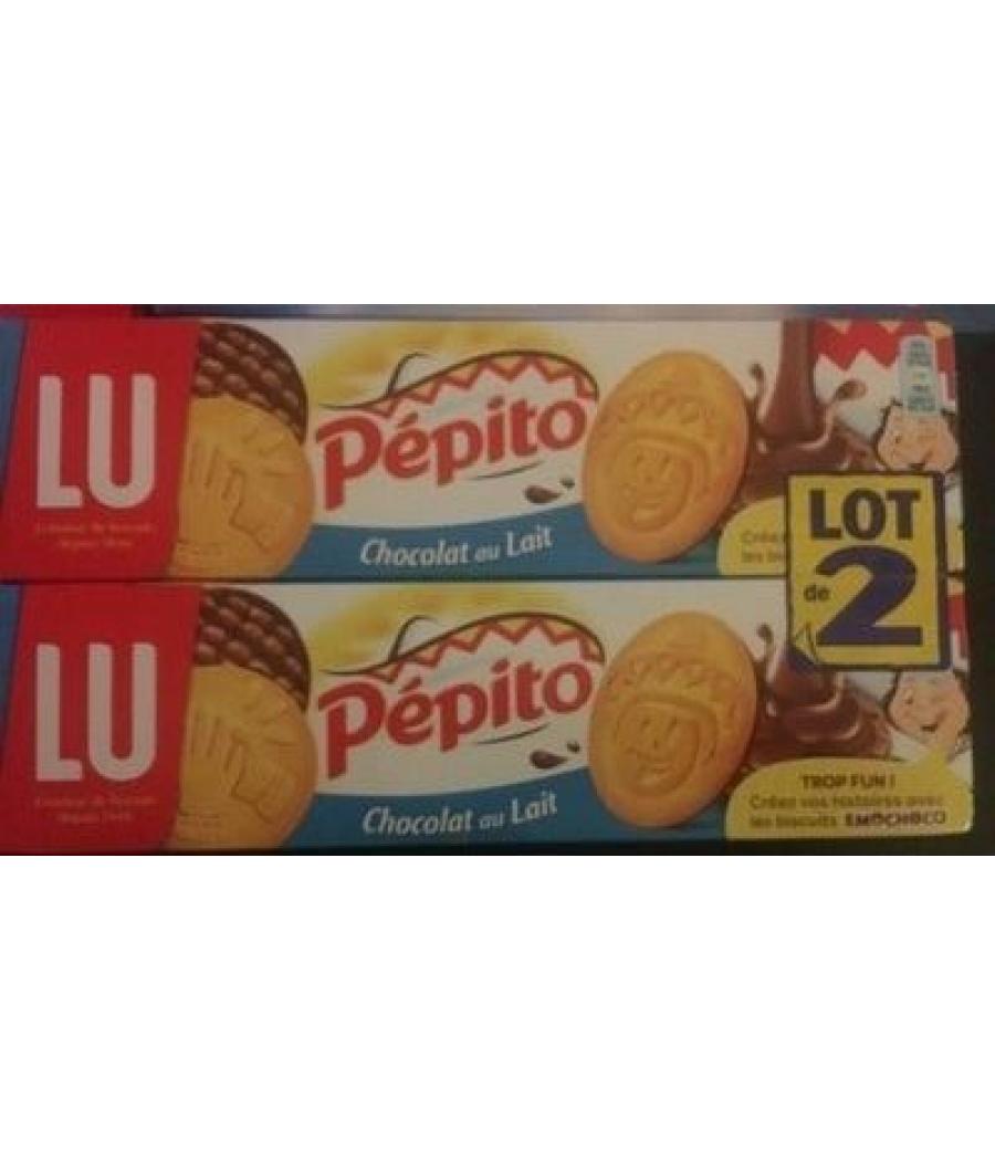 PEPITO BISCUITS AUX CHOCOLAT AU LAIT LU 2 x 192G