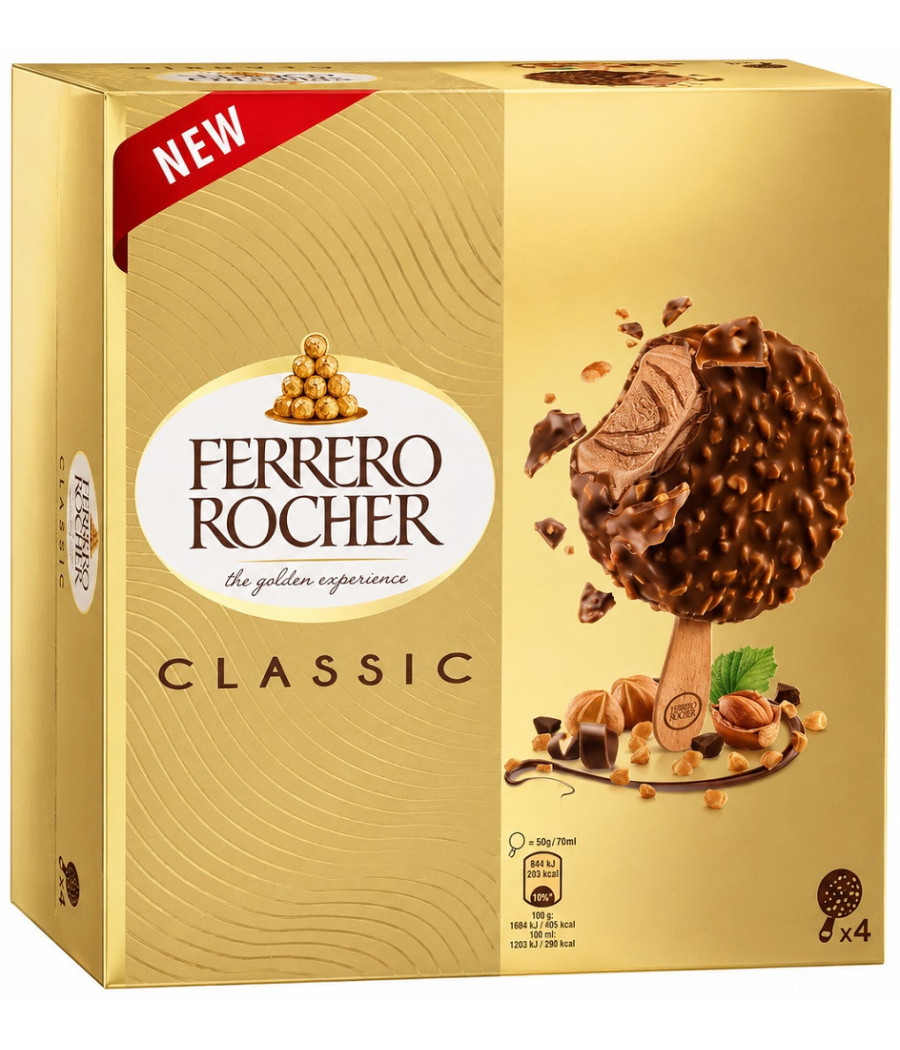 GLÂCES BATONNET FERRERO ROCHER CLASSIC LAIT NOISETTES 200G