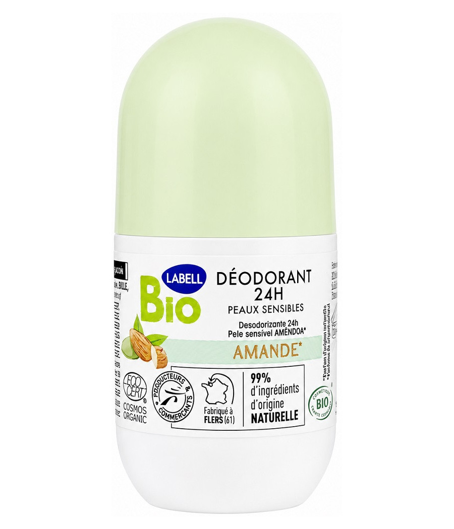 DÉODORANT LABELL BIO AMANDE COSMOS 24H PEAUX SENSIBLE 50ML