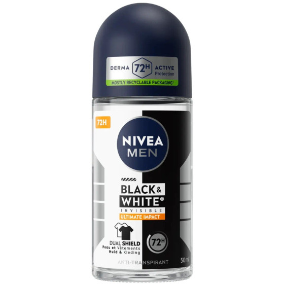 DÉODORANT BILLE NIVEA MEN BLACK AND WHITE ORIGINAL 72H 50ML