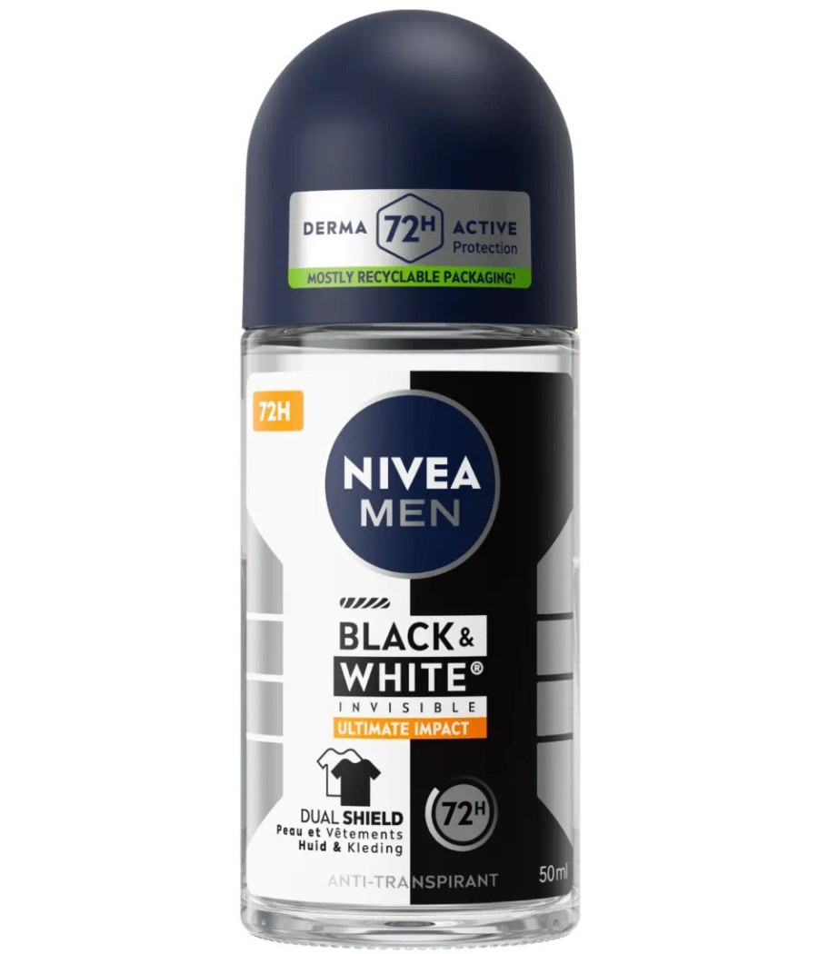 DÉODORANT BILLE NIVEA MEN BLACK AND WHITE ORIGINAL 72H 50ML