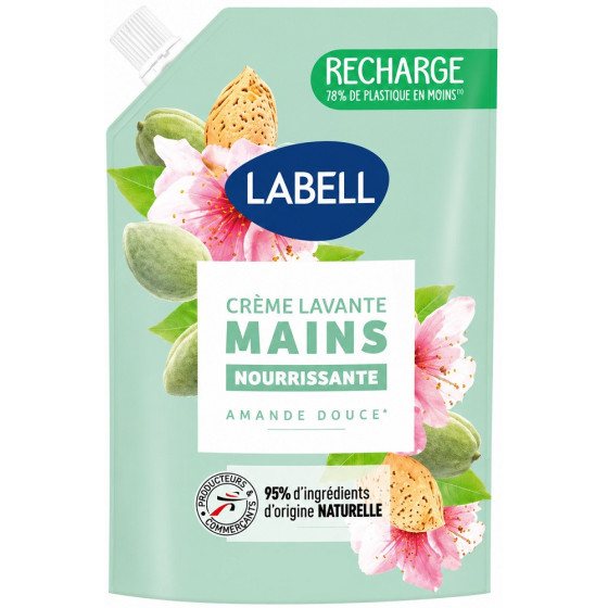 CRÈME LAVANTE MAINS LABELL AMANDE DOUCE 500ML