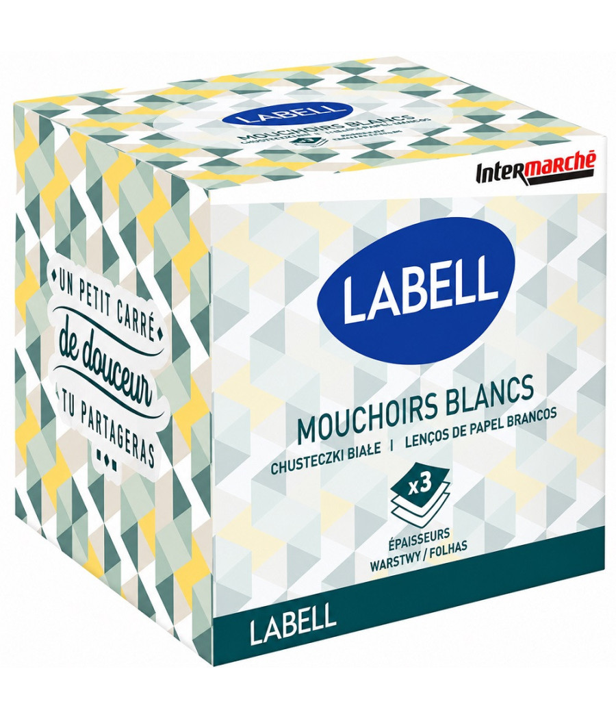 BOÎTE À MOUCHOIRS LABELL CUBE JUNGLE 3P X60